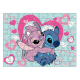 LUNA PUZZLE ΧΡΩΜΑΤΙΣΜΟΥ 2 ΟΨΕΩΝ DISNEY STITCH GLOW IN THE DARK 100ΤΕΜ. 48Χ34ΕΚ. 565647