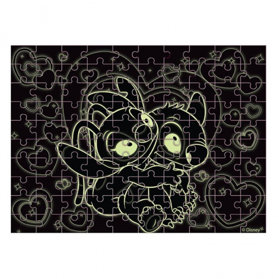 LUNA PUZZLE ΧΡΩΜΑΤΙΣΜΟΥ 2 ΟΨΕΩΝ DISNEY STITCH GLOW IN THE DARK 100ΤΕΜ. 48Χ34ΕΚ. 565647