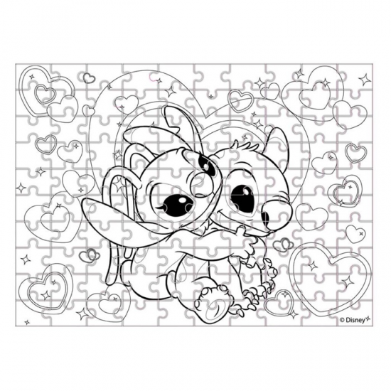 LUNA PUZZLE ΧΡΩΜΑΤΙΣΜΟΥ 2 ΟΨΕΩΝ DISNEY STITCH GLOW IN THE DARK 100ΤΕΜ. 48Χ34ΕΚ. 565647