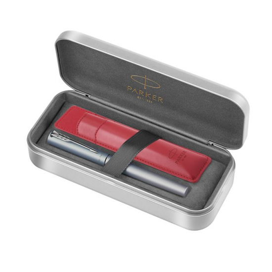 PARKER VECTOR XL SILVER-BLUE CT RBALL+PEN POUCH 892791