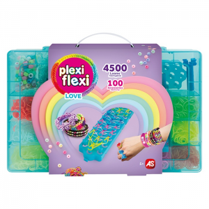 AS COMPANY PLEXI FLEXI LOVE ΜΕΓΑΛΗ ΘΗΚΗ ΜΕ 4500 ΛΑΣΤΙΧΑΚΙΑ ΜΕ 100 ΑΞΕΣΟΥΑΡ ΓΙΑ ΗΛΙΚΙΕΣ 1080-25575
