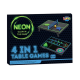 LUNA ΕΠΙΤΡΑΠΕΖΙΑ ΠΑΙΧΝΙΔΙΑ NEON 4 ΣΕ 1 60Χ45Χ4,2ΕΚ. 623322