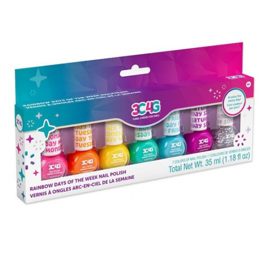 MAKE IT REAL 3C 4G RAINBOW DAYS OF THE WEEK NAIL POLISH 10007