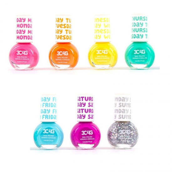 MAKE IT REAL 3C 4G RAINBOW DAYS OF THE WEEK NAIL POLISH 10007