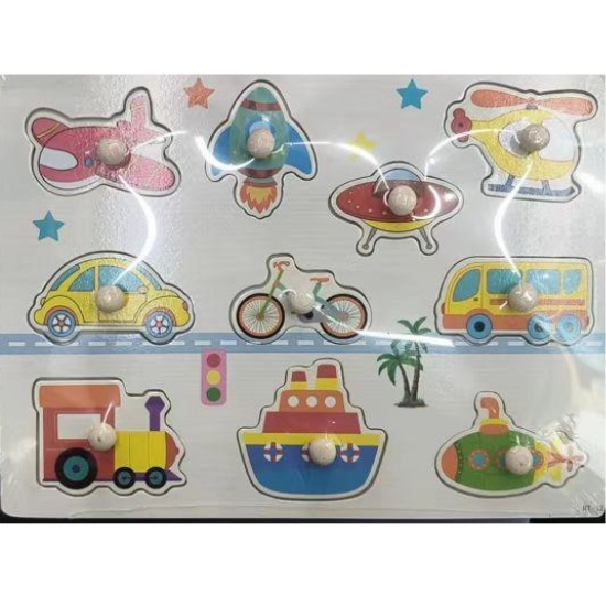 MARTIN TOYS ΞΥΛΙΝΑ ΠΑΖΛ ΣΦΗΝΩΜΑΤΑ ΜΕ ΜΕΤΑΦΟΡΙΚΑ ΜΕΣΑ 30X23 ΕΚ. RT-12