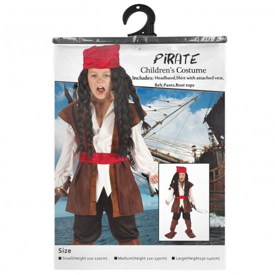 ΑΠΟΚΡΙΑΤΙΚΗ ΣΤΟΛΗ ΠΑΙΔΙΚΗ 4-6 ΕΤΩΝ ΠΕΙΡΑΤΗΣ DELUXE 3-2715