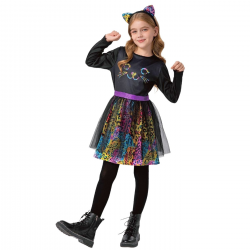 ΑΠΟΚΡΙΑΤΙΚΗ ΣΤΟΛΗ ΠΑΙΔΙΚΗ 7-10 ΕΤΩΝ ΜΑΥΡΗ ΓΑΤΑ 3-2714