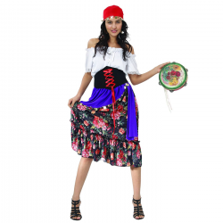 ΑΠΟΚΡΙΑΤΙΚΗ ΣΤΟΛΗ ΓΥΝΑΙΚΕΙΑ ΟΝΕ SIZE ΤΣΙΓΓΑΝΑ 3-2709