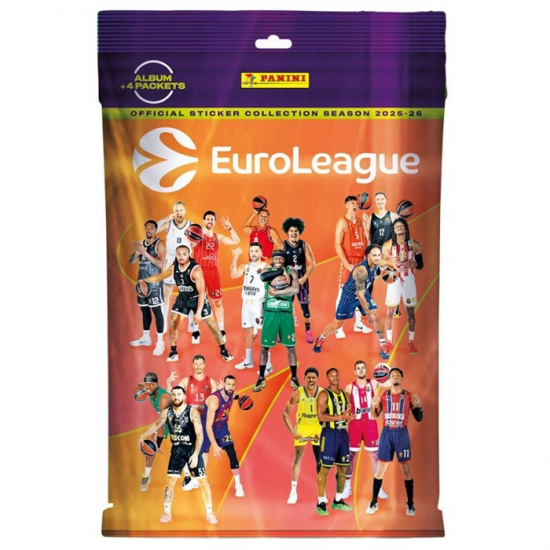 PANINI EUROLEAGUE 2026 STARTER PACK ΑΜΠΟΥΜΕ ΜΕ 20 ΑΥΤΟΚΟΛΛΗΤΑ 115412