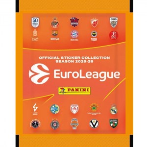 PANINI EUROLEAGUE 2026 ΦΑΚΕΛΑΚΙ ΜΕ 5 ΑΥΤΟΚΟΛΛΗΤΑ 115414