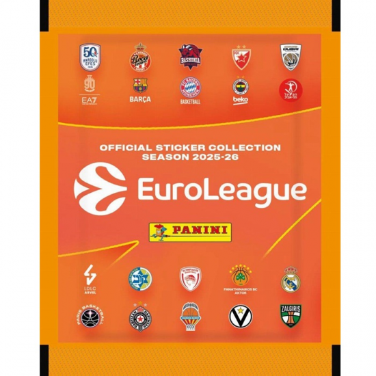 PANINI EUROLEAGUE 2026 ΦΑΚΕΛΑΚΙ ΜΕ 5 ΑΥΤΟΚΟΛΛΗΤΑ 115414