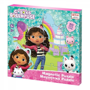LUNA ΜΑΓΝΗΤΙΚΟ PUZZLE 60 ΤΕΜ. GABBY'S DOLLHOUSE 18Χ1,3Χ18ΕΚ. 574114