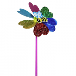 ΑΝΕΜΟΜΥΛΟΣ ΠΟΛΥΧΡΩΜΟΣ ΜΕ ΜΕΛΙΣΣΑ 21Χ40CM 71-3548