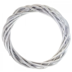 ΣΤΕΦΑΝΙ ΠΛΕΚΤΟ ΛΕΥΚΟ 30CM 73-2288