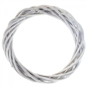 ΣΤΕΦΑΝΙ ΠΛΕΚΤΟ ΛΕΥΚΟ 30CM 73-2288