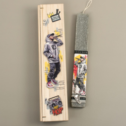 ΓΕΡΑΛΗΣ ΛΑΜΠΑΔΑ ΠΛΑΚΕ ΜΕ ΞΥΛΙΝΗ ΚΑΣΕΤΙΝΑ ΡΑΠΕΡ 156