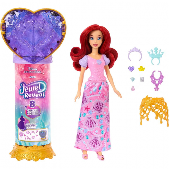 MATTEL DISNEY PRINCESS ΚΟΥΚΛΑ ΑΡΙΕΛ ΜΕ ΚΟΣΜΗΜΑΤΟΘΗΚΗ JHL49