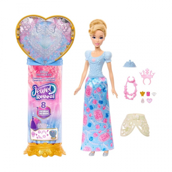 MATTEL DISNEY PRINCESS ΚΟΥΚΛΑ ΣΤΑΧΤΟΠΟΥΤΑ ΜΕ ΚΟΣΜΗΜΑΤΟΘΗΚΗ JHL50