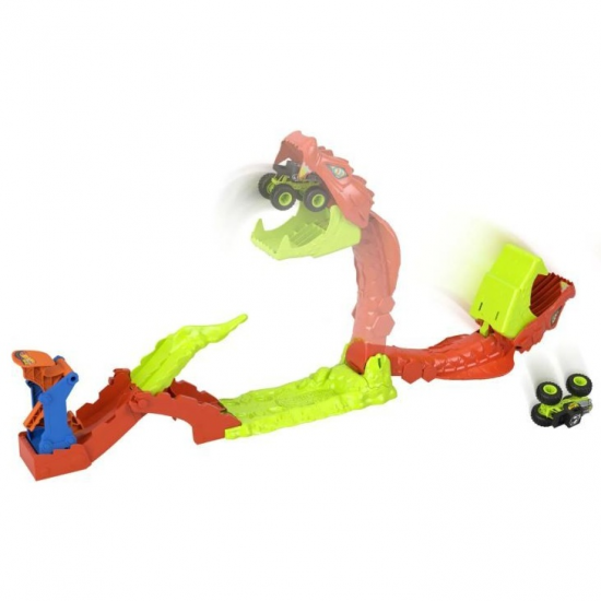 MATTEL ΠΑΙΧΝΙΔΟΛΑΜΠΑΔΑ HOT WHEELS MONSTER TRUCKS ΠΙΣΤΑ ΕΠΙΘΕΣΗ ΦΙΔΙΟΥ JJN44