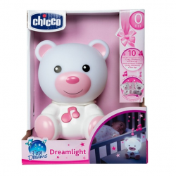 CHICCO ΒΡΕΦΙΚΟ ΦΩΤΑΚΙ ΝΥΚΤΟΣ ΑΡΚΟΥΔΑΚΙ DREAMLIGHT ΡΟΖ Y01-09830-10