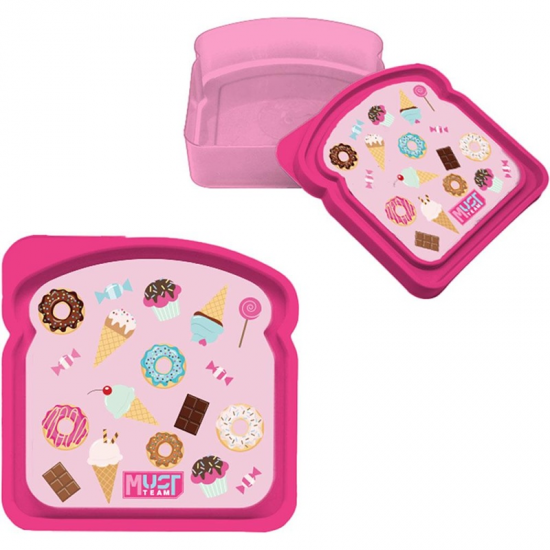 MUST ΔΟΧΕΙΟ ΤΟΣΤ PP 400ML 12,5Χ12Χ3,6ΕΚ ΡΟΖ 587662