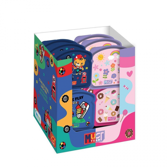 MUST ΔΟΧΕΙΟ ΤΟΣΤ PP 400ML 12,5Χ12Χ3,6ΕΚ ΜΠΛΕ ΜΕ ΠΑΠΟΥΤΣΙ 587662