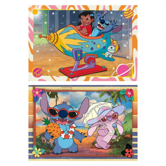 CLEMENTONI PUZZLE 2X60 ΤΕΜ SUPER COLOR DISNEY STITCH 88279 / 24822