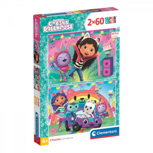 CLEMENTONI PUZZLE 2X60 ΤΕΜ SUPER COLOR GABBY'S DOLLHOUSE 88279 / 24819