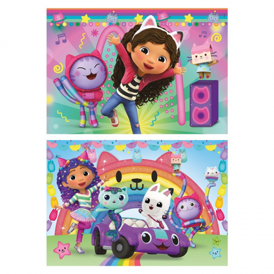 CLEMENTONI PUZZLE 2X60 ΤΕΜ SUPER COLOR GABBY'S DOLLHOUSE 88279 / 24819