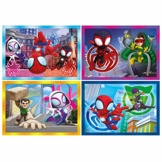 CLEMENTONI 4IN1 PUZZLE 12-16-20-24 ΤΕΜ SUPER COLOR MARVEL SPIDEY AND HIS AMAZING FRIENDS 87427/21528
