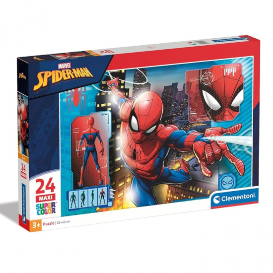 CLEMENTONI PUZZLE 24 ΤΕΜ MAXI SUPER COLOR MARVEL SPIDERMAN 87795 / 28507