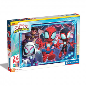 CLEMENTONI PUZZLE 24 ΤΕΜ MAXI SUPER COLOR MARVEL SPIDEY AND HIS AMAZING FRIENDS 87795 / 28527