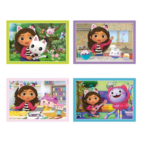 CLEMENTONI 4 IN 1 PUZZLE 12-16-20-24 ΤΕΜ SUPER COLOR GABBY'S DOLLHOUSE 88235 / 21524