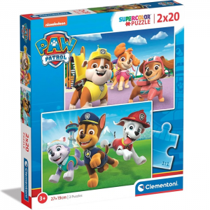 CLEMENTONI PUZZLE 2Χ20 ΤΕΜ SUPER COLOR PAW PATROL 88227 / 24800