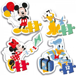 CLEMENTONI MY FIRST PUZZLES 3-6-9-12 ΤΕΜ SUPER COLOR DISNEY MICKEY MOUSE 87449 / 20819