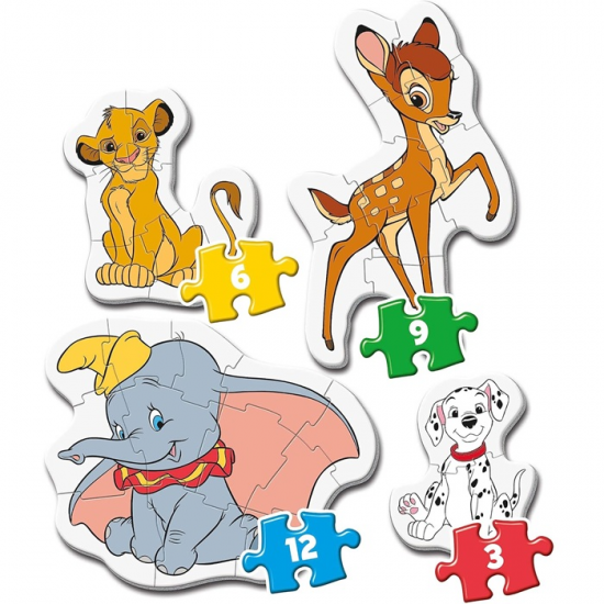 CLEMENTONI MY FIRST PUZZLES 3-6-9-12 ΤΕΜ SUPER COLOR DISNEY ANIMAL FRIENDS 87449 / 20806