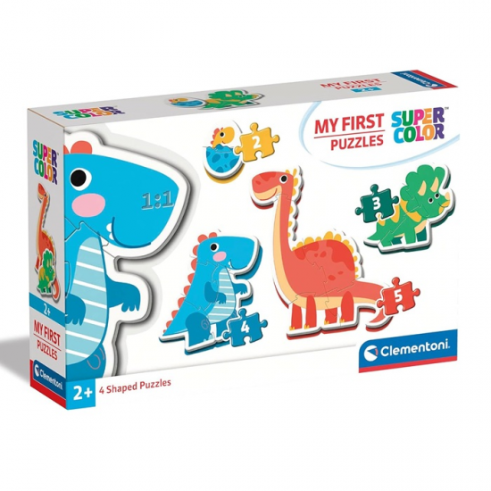 CLEMENTONI MY FIRST PUZZLES 2-3-4-5 ΤΕΜ SUPER COLOR DINOSAURS 87449 / 20834