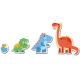CLEMENTONI MY FIRST PUZZLES 2-3-4-5 ΤΕΜ SUPER COLOR DINOSAURS 87449 / 20834