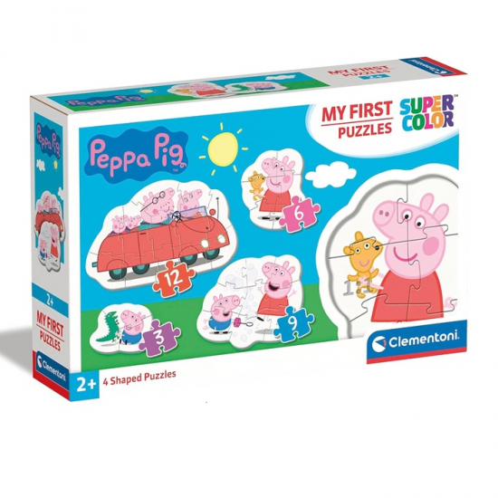 CLEMENTONI MY FIRST PUZZLES 3-6-9-12 ΤΕΜ SUPER COLOR PEPPA PIG 87449 / 20829