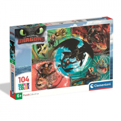 CLEMENTONI PUZZLE 104 ΤΕΜ SUPER COLOR DRAGONS TRAINER 88275 / 25035