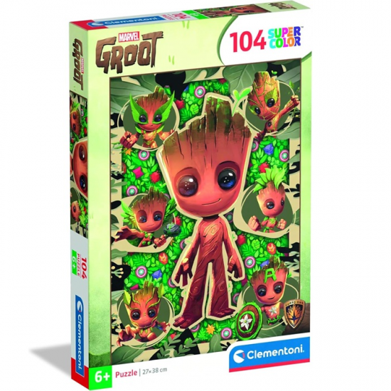 CLEMENTONI PUZZLE 104 ΤΕΜ SUPER COLOR MARVEL GROOT 88275 / 25051