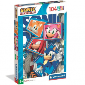 CLEMENTONI PUZZLE 104 ΤΕΜ SUPER COLOR SONIC THE HEDGEHOG 88275 / 25038