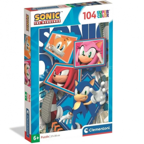 CLEMENTONI PUZZLE 104 ΤΕΜ SUPER COLOR SONIC THE HEDGEHOG 88275 / 25038