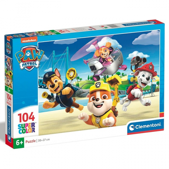 CLEMENTONI PUZZLE 104 ΤΕΜ SUPER COLOR PAW PATROL 87943 / 27265