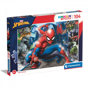CLEMENTONI PUZZLE 104 ΤΕΜ SUPER COLOR MARVEL SPIDERMAN 87943 / 27116