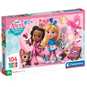 CLEMENTONI PUZZLE 104 ΤΕΜ SUPER COLOR DISNEY ALICE'S WONDERLAND BAKERY 87941 / 25751
