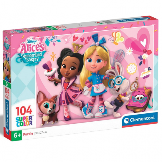 CLEMENTONI PUZZLE 104 ΤΕΜ SUPER COLOR DISNEY ALICE'S WONDERLAND BAKERY 87941 / 25751