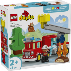 LEGO DUPLO TOWN ΠΥΡΟΣΒΕΣΤΙΚΟ ΌΧΗΜΑ ΜΕ ΜΑΝΙΚΑ ΚΑΙ ΠΥΡΟΣΒΕΣΤΗ 10473