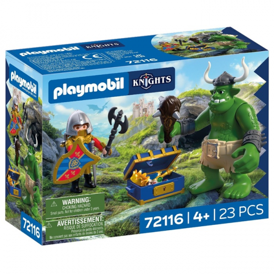 PLAYMOBIL KNIGHTS ΛΕΟΝΤΟΚΑΡΔΟΣ ΙΠΠΟΤΗΣ ΚΑΙ ΤΡΟΛ ΜΕ ΘΗΣΑΥΡΟ 72116