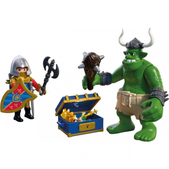 PLAYMOBIL KNIGHTS ΛΕΟΝΤΟΚΑΡΔΟΣ ΙΠΠΟΤΗΣ ΚΑΙ ΤΡΟΛ ΜΕ ΘΗΣΑΥΡΟ 72116